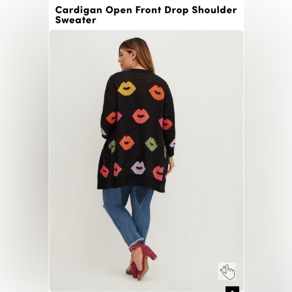 Torrid Cardigan Open Front Drop Shoudler Sweater - Picture 3 of 5